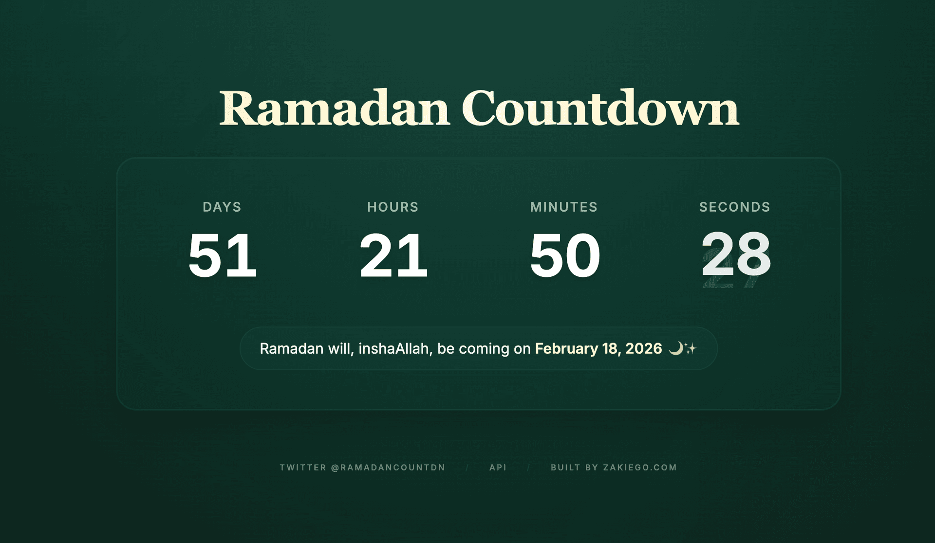 Ramadan Countdown